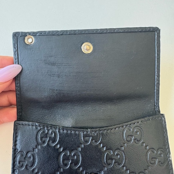 Gucci Embossed Black Leather Bifold Wallet - Picture 14 of 14